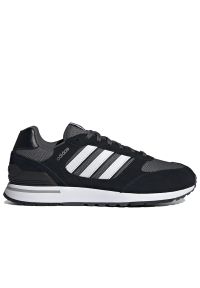 Adidas - Buty adidas Run 80s GV7302 - czarne. Kolor: czarny. Materiał: zamsz, materiał, dresówka, guma. Szerokość cholewki: normalna. Sezon: lato. Model: Adidas Cloudfoam. Sport: bieganie