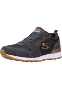 skechers - Buty SKECHERS 85GOLDN GURL Szary. Zapięcie: sznurówki. Kolor: szary. Materiał: tkanina, materiał. Szerokość cholewki: normalna. Model: Skechers Sport. Sport: turystyka piesza
