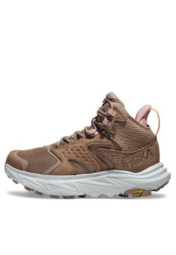 HOKA - Hoka Trekkingi Anacapa 2 Mid Gtx GORE-TEX 1142831 Brązowy. Kolor: brązowy. Materiał: skóra, nubuk