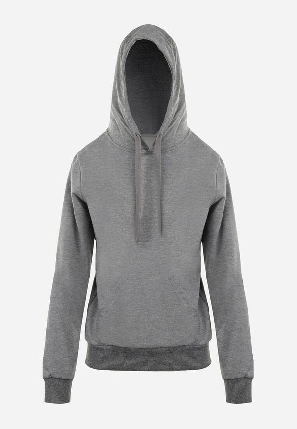 Born2be - Ciemnoszara Bluza z Kapturem Anitta. Typ kołnierza: kaptur. Kolor: szary. Styl: klasyczny