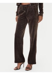 Juicy Couture Spodnie dresowe Tina JCWBJ225307 Brązowy Regular Fit. Kolor: brązowy. Materiał: syntetyk #1