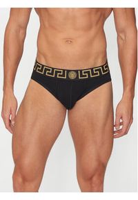 VERSACE - Versace Komplet 3 par slipów AU10327 1A10011 Czarny. Kolor: czarny. Materiał: bawełna