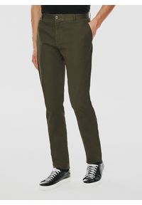 Pako Lorente - PAKO LORENTE – Gładkie spodnie męskie w kolorze zielonym. Kolor: zielony. Materiał: bawełna, elastan. Wzór: gładki. Styl: klasyczny #1