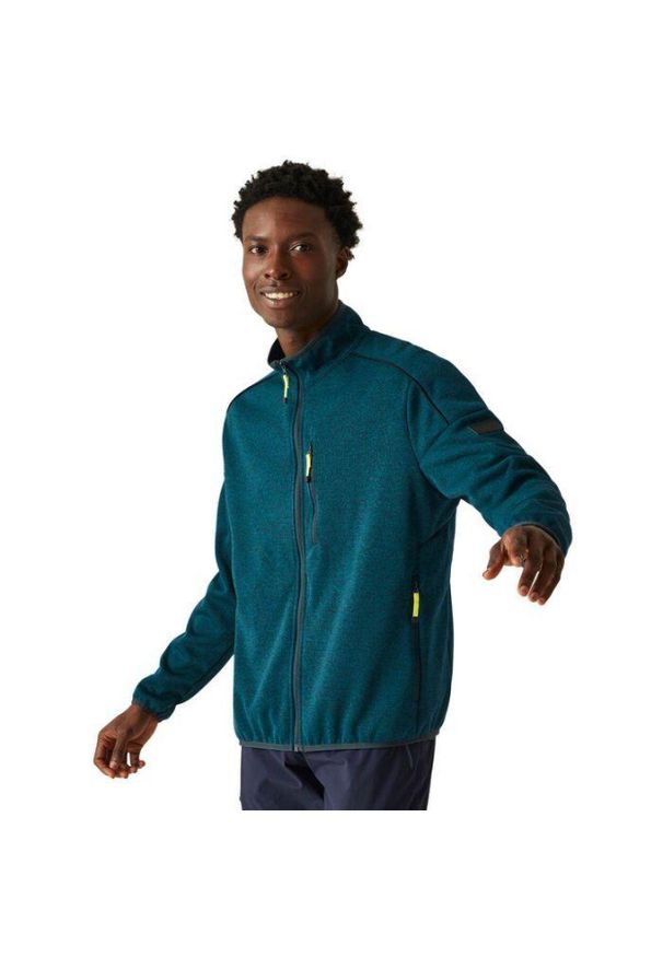 Bluza turystyczna polarowa męska Regatta Kames. Kolor: niebieski. Materiał: polar. Wzór: melanż. Sport: turystyka piesza