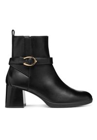 Geox Botki D Walk Pleasure 55 D46XBA 00043 C9999 Czarny. Kolor: czarny. Materiał: skóra