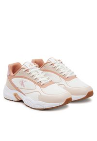 Calvin Klein Jeans Sneakersy Retro Tennis Knit Mg YW0YW01887 Biały. Kolor: biały. Materiał: materiał
