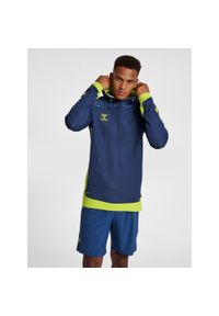 Bluza z kapturem Hummel hmlLEAD poly. Typ kołnierza: kaptur. Kolor: niebieski. Sport: fitness
