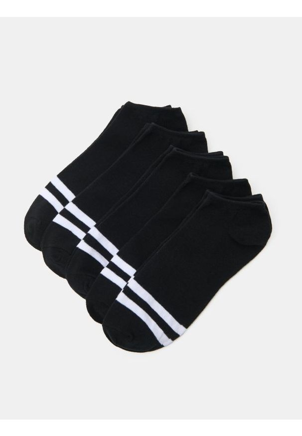 Sinsay - Skarpetki stopki 5 pack - czarny. Kolor: czarny
