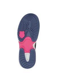 Buty do tenisa damskie K-Swiss Speedtrac Allcourt. Kolor: fioletowy, biały, różowy, wielokolorowy. Materiał: materiał, syntetyk. Szerokość cholewki: normalna. Sport: tenis