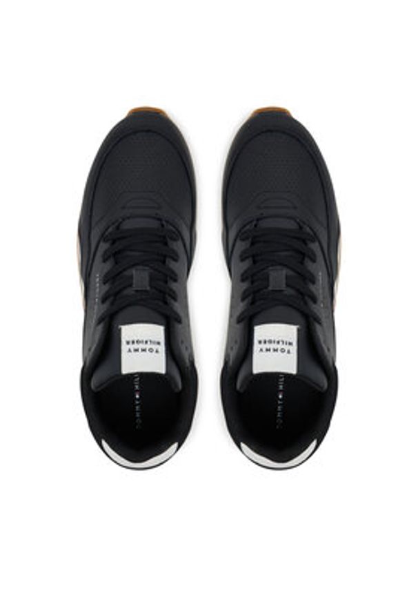 TOMMY HILFIGER - Tommy Hilfiger Sneakersy New Runner Eva Ess FM0FM05512 Czarny. Kolor: czarny. Materiał: skóra