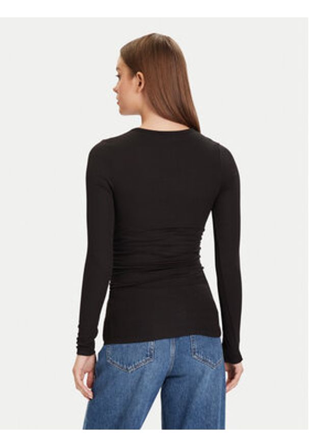 Tommy Jeans Bluzka DW0DW21568 Czarny Slim Fit. Kolor: czarny