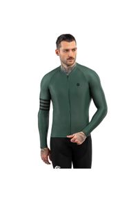 SIROKO - Męska koszulka rowerowa z krótkim rękawem Kolarstwo Siroko M2 Gravel. Kolor: zielony. Materiał: jersey. Długość rękawa: długi rękaw, krótki rękaw. Długość: długie, krótkie. Sport: kolarstwo