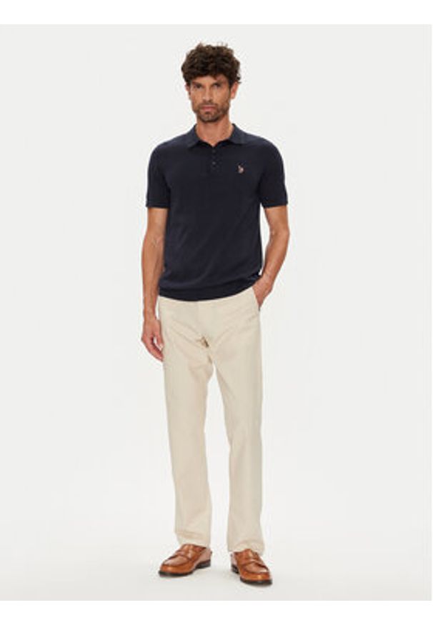 U.S. Polo Assn. Polo MUP3709 Granatowy Regular Fit. Typ kołnierza: polo. Kolor: niebieski. Materiał: bawełna