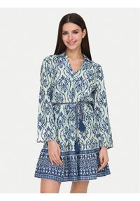 JDY Sukienka koszulowa Anna 15325610 Niebieski Regular Fit. Kolor: niebieski. Materiał: bawełna. Typ sukienki: koszulowe #1