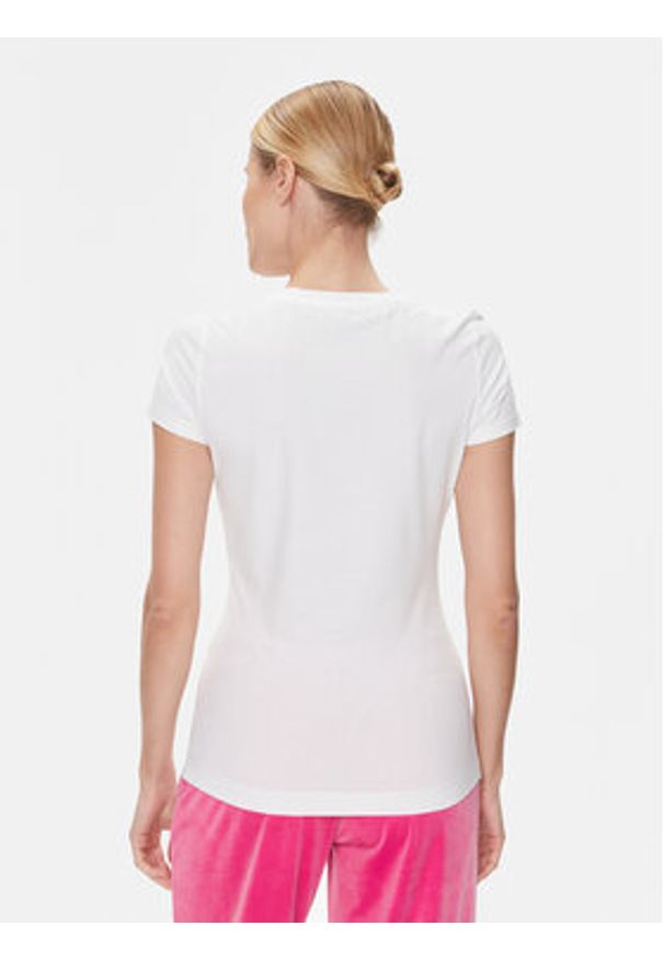 Guess T-Shirt Camelia W4RI47 J1314 Biały Slim Fit. Kolor: biały. Materiał: bawełna