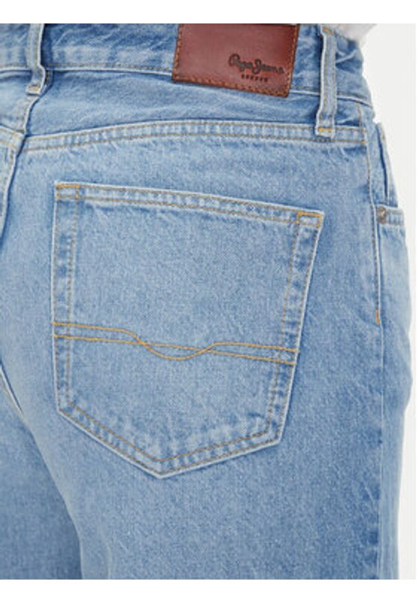 Pepe Jeans Jeansy PL204731 Niebieski Straight Fit. Kolor: niebieski