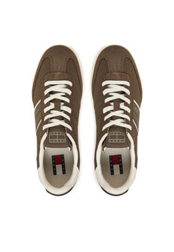 Tommy Jeans Sneakersy Tjw Low Profile Runner EN0EN02862 Brązowy. Kolor: brązowy. Materiał: materiał