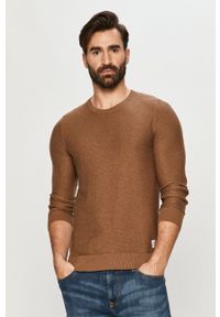 Tom Tailor - Sweter. Okazja: na co dzień. Kolor: brązowy. Materiał: materiał. Długość rękawa: długi rękaw. Długość: długie. Styl: casual #1
