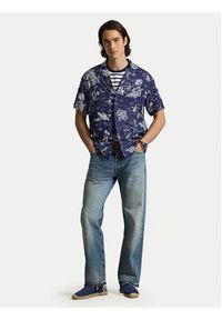 Polo Ralph Lauren Koszula 710B14282001 Granatowy Classic Fit. Typ kołnierza: polo. Kolor: niebieski. Materiał: wiskoza #5