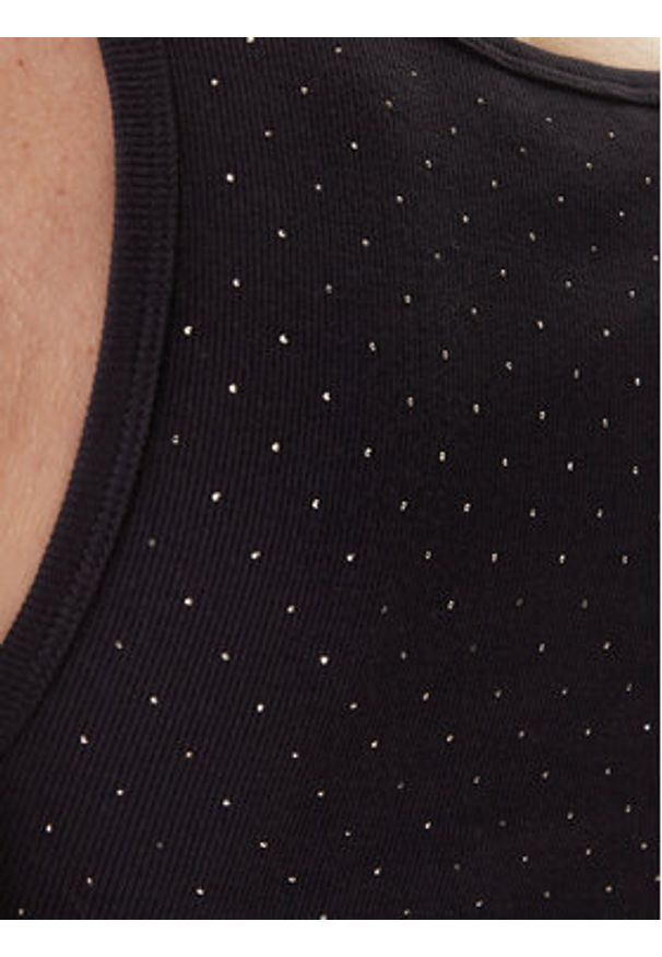 DKNY Top DJ6T1730 Czarny Slim Fit. Kolor: czarny. Materiał: syntetyk