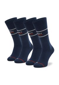 TOMMY HILFIGER - Tommy Hilfiger Skarpety długie 701218704 Granatowy. Kolor: niebieski. Materiał: materiał