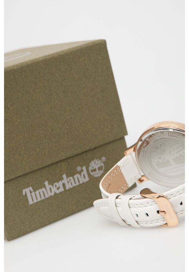 Timberland - Zegarek TBL.TDWLA2104401. Kolor: biały. Materiał: skóra, materiał