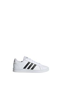 Buty Dziecko Adidas Grand Court biały. Okazja: na co dzień. Kolor: czarny, biały, wielokolorowy. Sport: turystyka piesza