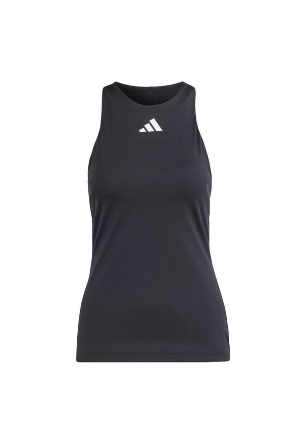 Adidas - Koszulka Tennis Y-Tank. Kolor: czarny. Materiał: materiał. Długość rękawa: bez rękawów