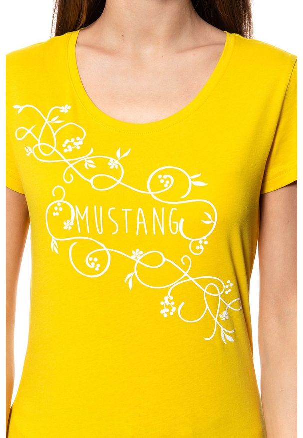 Mustang - MUSTANG T SHIRT DAMSKI Alexia C Print 1009390 9046. Wzór: nadruk