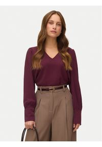 Vero Moda Bluzka Esme 10338288 Bordowy Regular Fit. Kolor: czerwony. Materiał: syntetyk #1