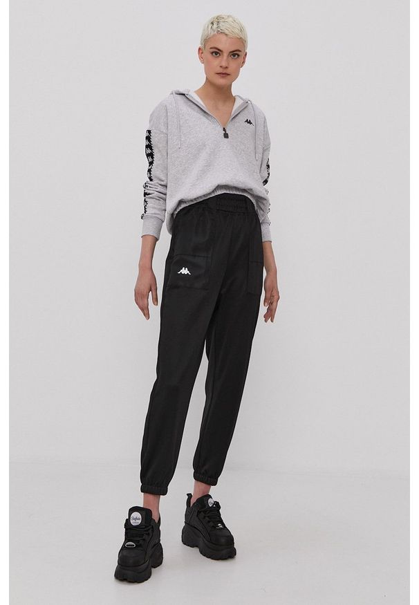 Kappa - Bluza. Okazja: na co dzień. Kolor: szary. Długość: krótkie. Styl: casual