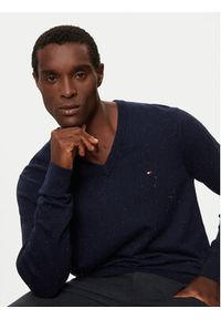 TOMMY HILFIGER - Tommy Hilfiger Sweter Pima Org Ctn MW0MW28047 Granatowy Regular Fit. Kolor: niebieski. Materiał: bawełna #5