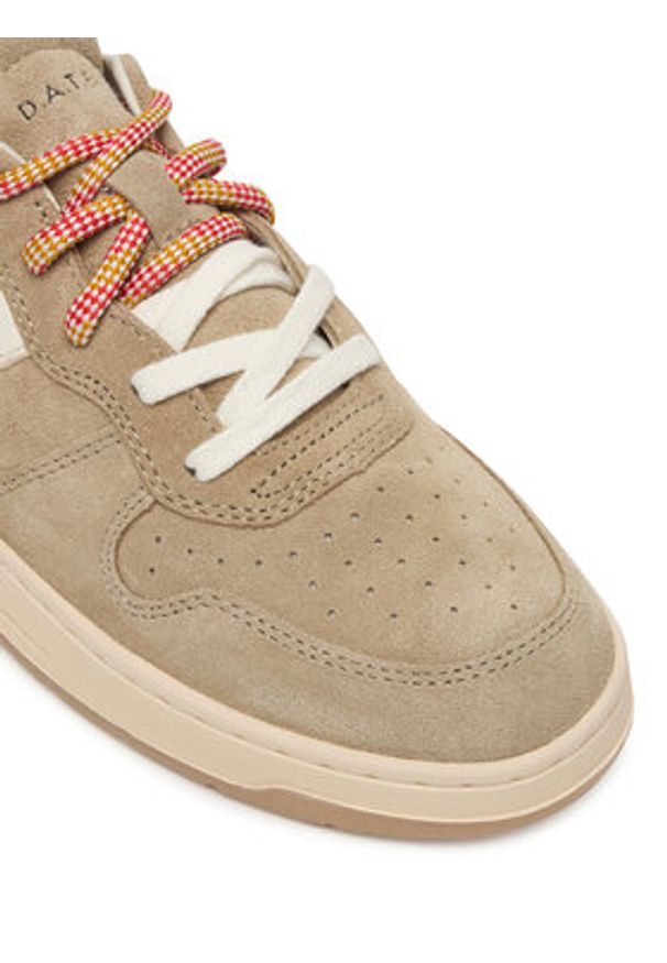 D.A.T.E. Sneakersy Court 2.0 W441-C2-SD Beżowy. Kolor: beżowy. Materiał: skóra, zamsz