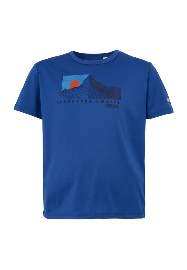 Regatta - T-shirt Dziecięca Alvarado IX Adventure Awaits. Kolor: niebieski