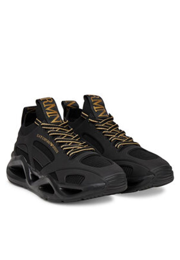 EA7 Emporio Armani Sneakersy X8X174 XK377 U106 Czarny. Kolor: czarny. Materiał: skóra
