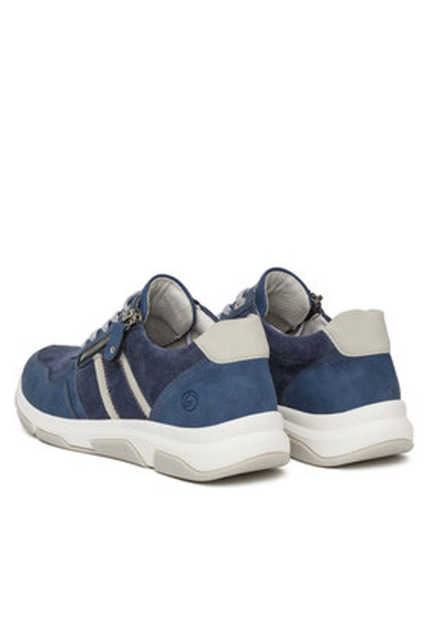 Remonte Sneakersy D1S04-14 Granatowy. Kolor: niebieski. Materiał: skóra