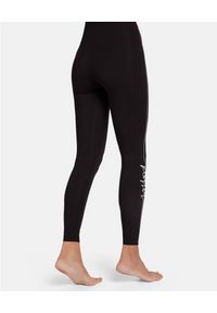 Wolford - WOLFORD - Czarne legginsy z logo. Stan: podwyższony. Kolor: czarny. Materiał: tkanina. Długość: długie