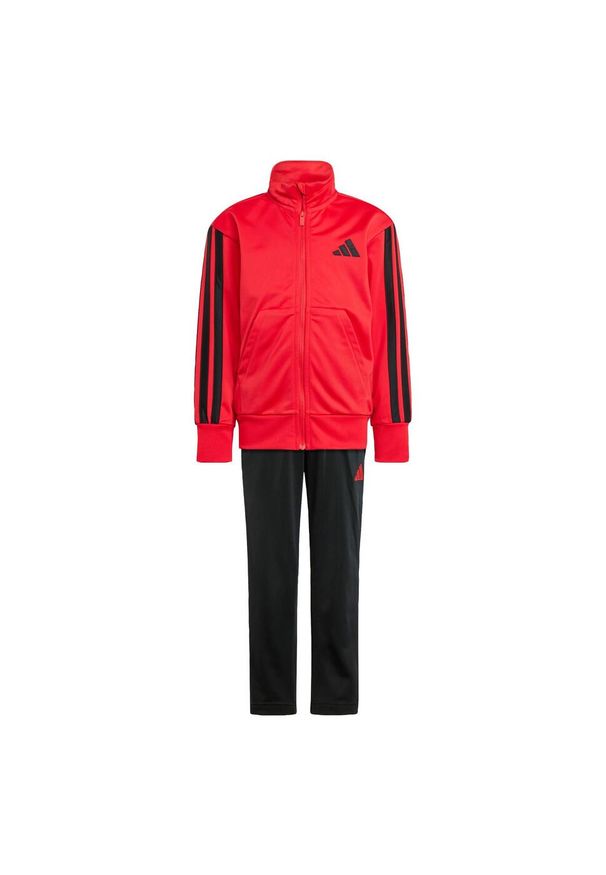 Adidas - Dres Essentials Climacool Kids. Kolor: czerwony, wielokolorowy, czarny. Materiał: dresówka