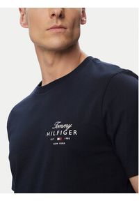 TOMMY HILFIGER - Tommy Hilfiger T-Shirt MW0MW43224 Granatowy Regular Fit. Kolor: niebieski. Materiał: bawełna #4