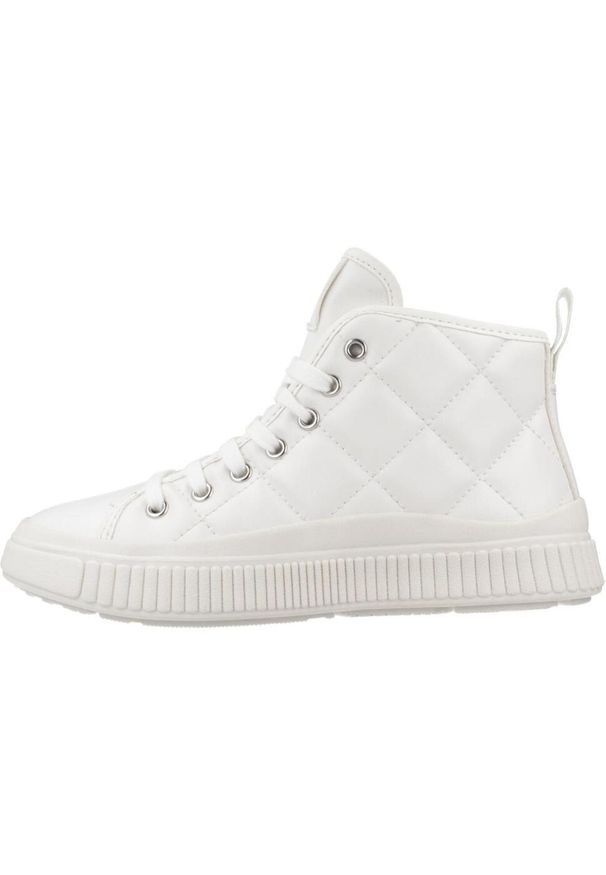Geox - Buty GEOX J LAQUINNY Biały. Kolor: biały. Materiał: syntetyk, tkanina. Sport: turystyka piesza