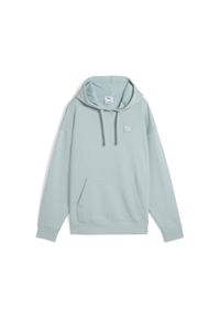 Puma - Damska wygodna bluza z kapturem ESS ELEVATED PUMA Modern Mint Green. Typ kołnierza: kaptur. Kolor: zielony. Sport: bieganie