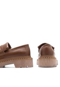 Badura Loafersy SINES-23FW110-V Brązowy. Kolor: brązowy. Materiał: skóra
