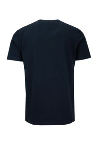 Quickside - T-shirt Męski Granatowy z Napisami, z Nadrukiem, Bawełniany, Krótki Rękaw -QUICKSIDE. Kolor: niebieski. Materiał: bawełna, elastan. Długość rękawa: krótki rękaw. Długość: krótkie. Wzór: nadruk. Sezon: lato #2