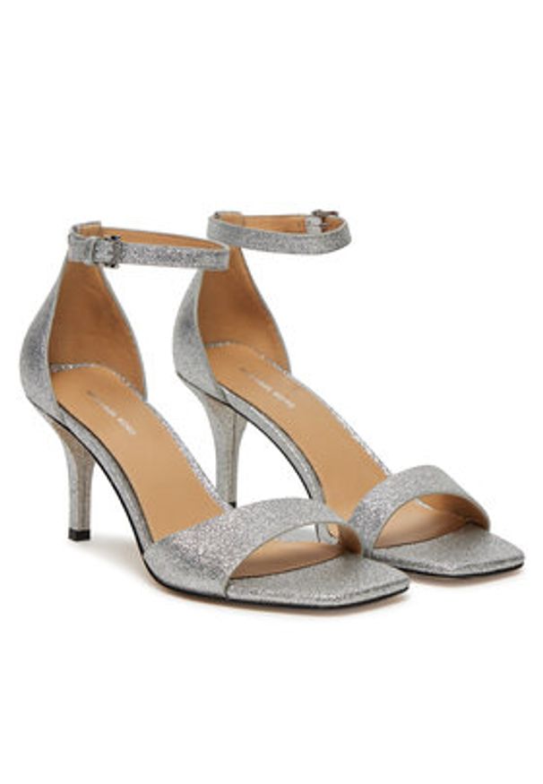 MICHAEL Michael Kors Sandały Jaida 40S5JDMS1M Srebrny. Kolor: srebrny. Materiał: skóra