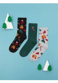 Sinsay - Skarpetki 3 pack - wielobarwny