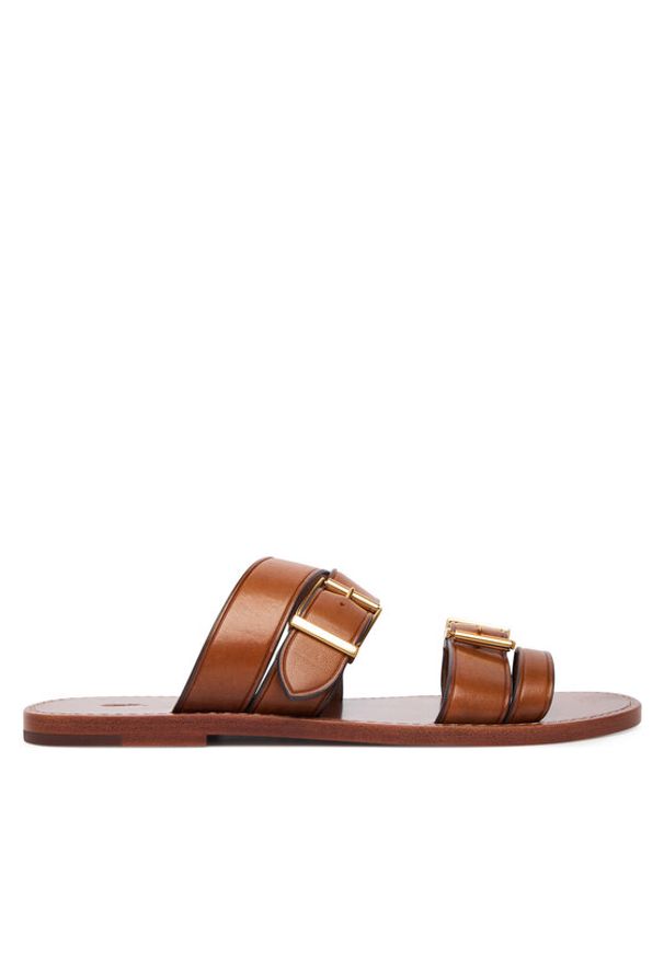 Polo Ralph Lauren Klapki 818P01589001 Brązowy. Kolor: brązowy. Materiał: skóra