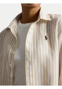 Polo Ralph Lauren Koszula 211935130504 Beżowy jasny Relaxed Fit. Typ kołnierza: polo. Kolor: beżowy. Materiał: len #6