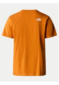 The North Face T-Shirt Easy NF0A87N5 Pomarańczowy Regular Fit. Kolor: pomarańczowy. Materiał: bawełna #4