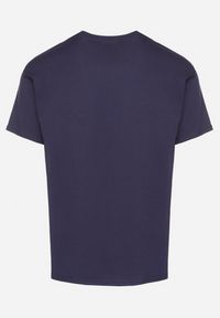 Born2be - Granatowa Bawełniana Koszulka T-shirt w Stylu Basic Malorisa. Okazja: na co dzień. Kolor: niebieski. Materiał: bawełna. Styl: klasyczny, casual, elegancki #7
