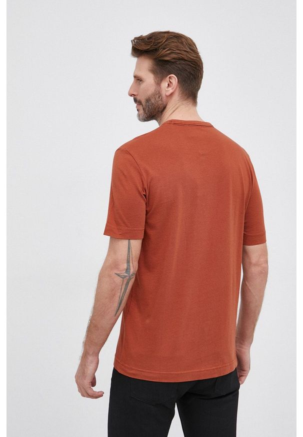 s.Oliver - T-shirt bawełniany. Kolor: brązowy. Materiał: bawełna. Wzór: nadruk